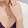 Radiant Goose Yellow Zircon Diamond Women's Ring with Colored Stones