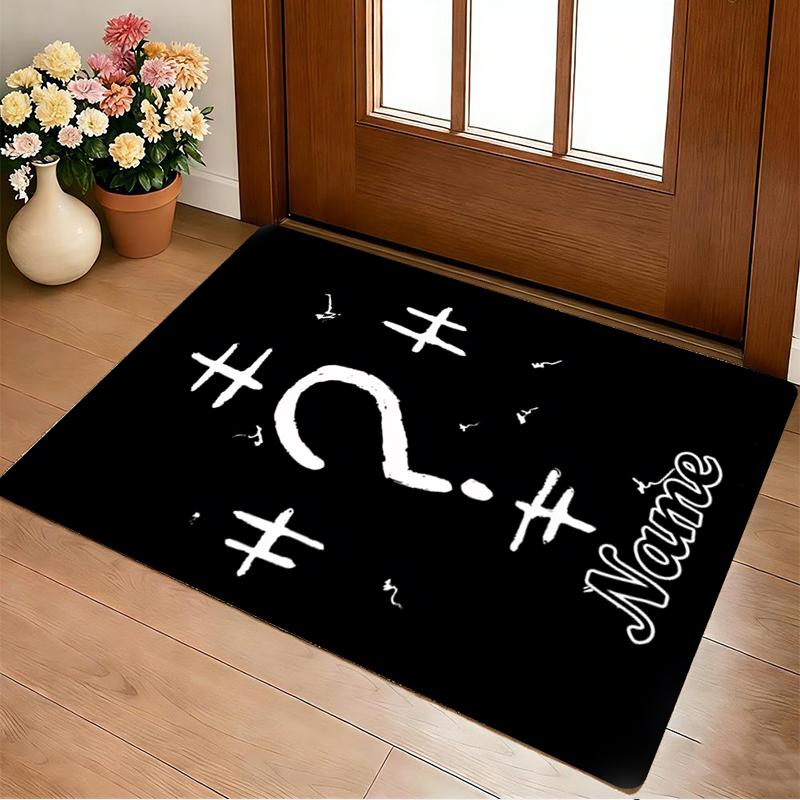 Custom Name Dark Knight Living Room Non-Slip Area Rug Soft Carpet for Bedroom Kids Playroom Sofa Office Home Decor Doormat