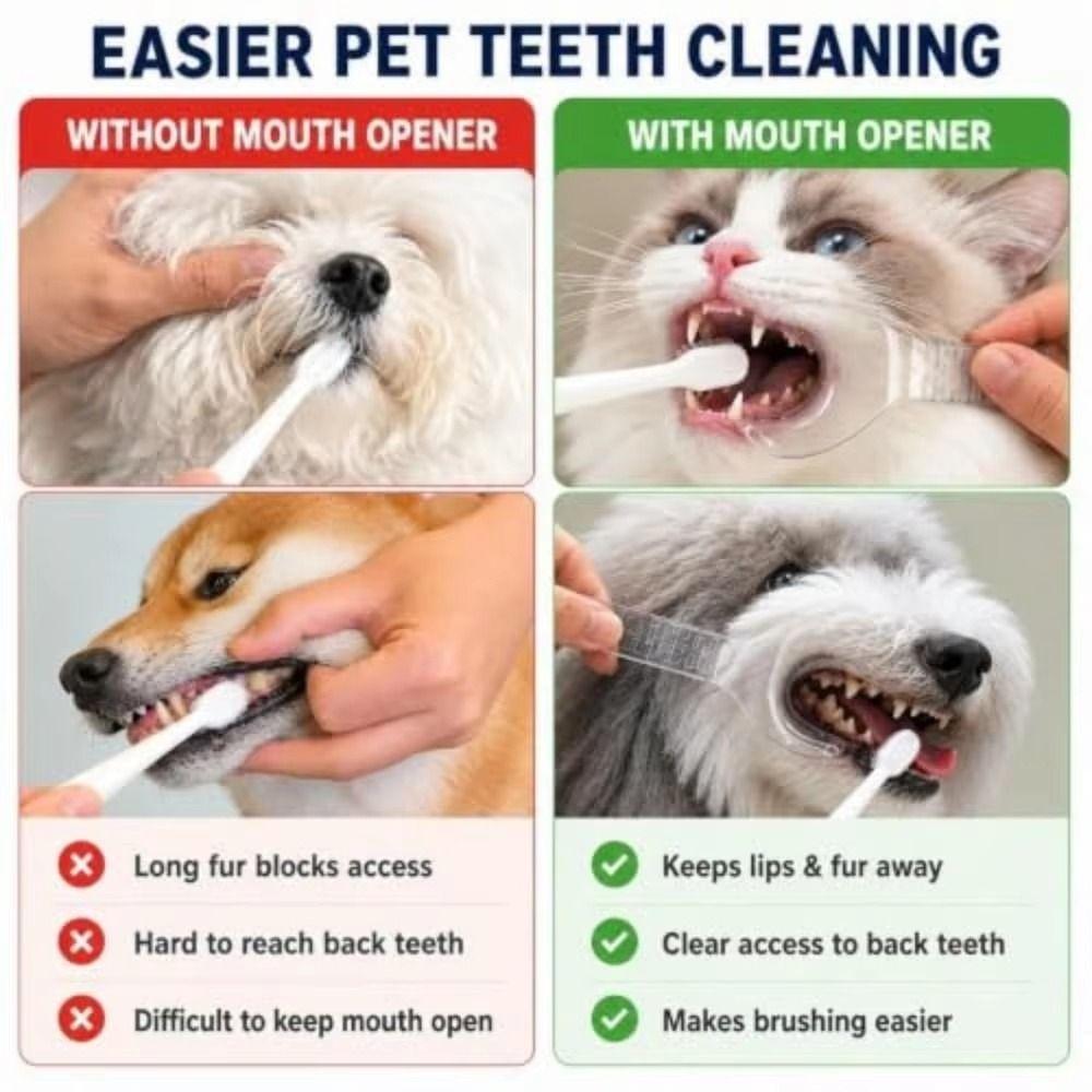3/4Pcs Convenient Pet Oral Care Reusable Pet Tooth Brushing Helper Teeth Cleaning Tools Puppies