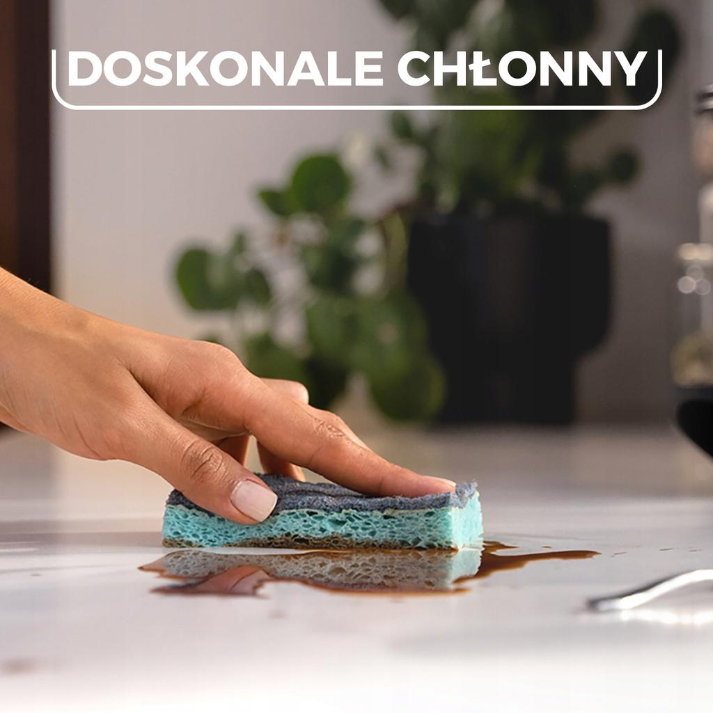 Zmywak wiskozowy z enzymami Pro Clean 2 szt. wyjątkowa chłonność