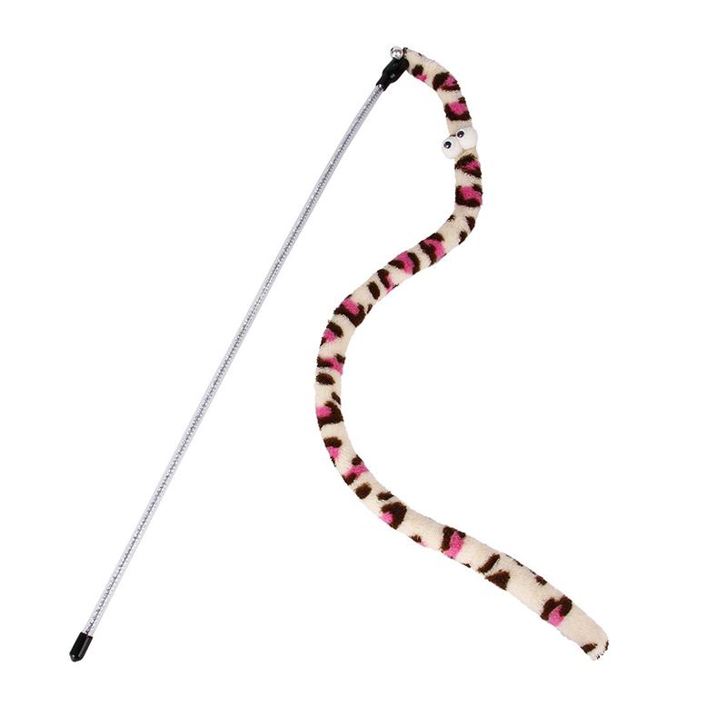 Colorful Feather Cat Teaser Wand - Interactive Funny Caterpillar Toy for Cats - Engaging Pet Accessory for Playtime Fun