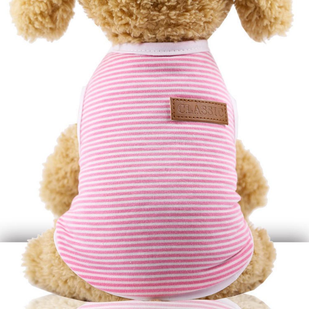 Spring Summer Dog Cat Pet Clothing Cotton Striped Vest Small Medium Dog Dog Supplies Cat Clothing