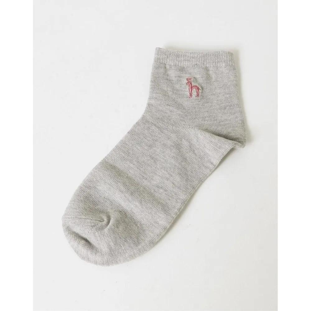 [23SS] HISS3F200.WT_Cotton Blend Puppy Logo Women's Ankle Socks 3-Piece Set