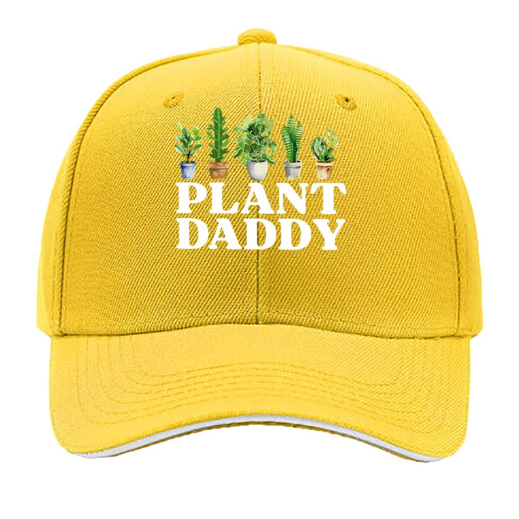 UnisexS Vintage Plant Daddy  Adjustable Hat with Potted Plant Design  PLANT DADDY Text  Distresse Sandwich Baseball Cap
