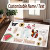 Custom Name Crystal Velvet Rug,Harry Styles Comfortable Anti Slip Floor Mat For Room Decoration