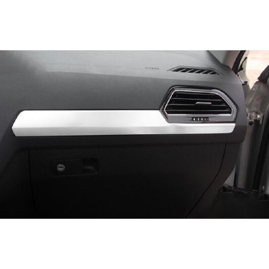 For VW Tiguan 2018-2024 Silver Steel Co-Pilot Passenger Dash Strip Cover Trim