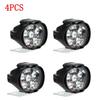 Motorcycle Headlight Spot Lights High Bright Waterproof Scooter Auxiliary Lamp Spotlights 6 LED Fog Bulb Work Lights with Switch
