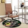 1pc Dragon Ball Z Goku Black Hair Round Carpet - Cartoon Design Chair Mat for Office Home Decor, Festival Gift, All Seasons, Offices, Living Rooms