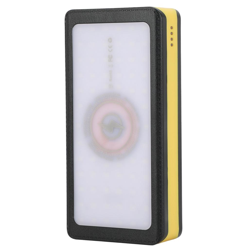 30000mAh Solar Power Bank 3 Lighting Modes 66LEDs 4 USB Output Ports 40W LED Power Bank for Camping