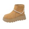 Simple Small Muffin Thick-soled Short Boots for Women's 2025 Autumn and Winter New Fashionable Versatile and Thin Martin Boots