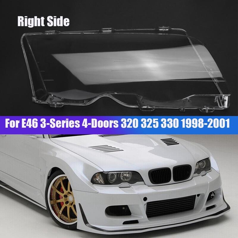 Right Car Headlight Lens Cover Lens Head Light Shell Cover For BMW E46 3-Series 4-Doors 320 325 330 1998-2001