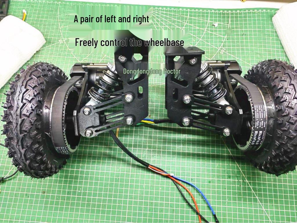 Multifunctional Scooter Robot Trolley Trailer with Steering Shock Absorber, 100kg Load Capacity