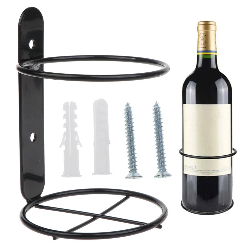 Wall Mounted Wine Bottle Holder Display Rack Hanger Kitchen Organization for Champagne Cocktail Bottle Metal Storage