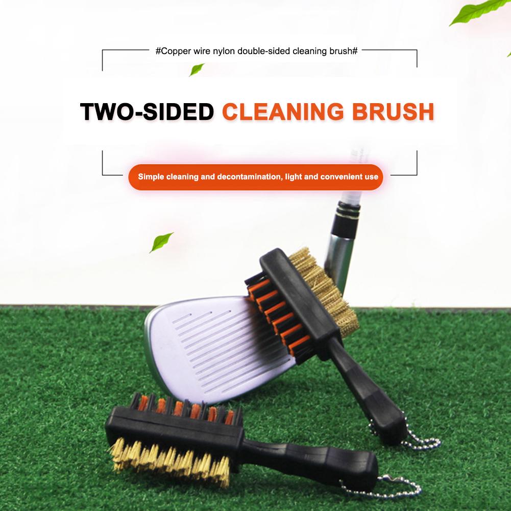 Portable Golf Club Brush Dual Sided Anti-oxidation Anti-rust Golf Putter Cleaning Brush Cleaning Tool