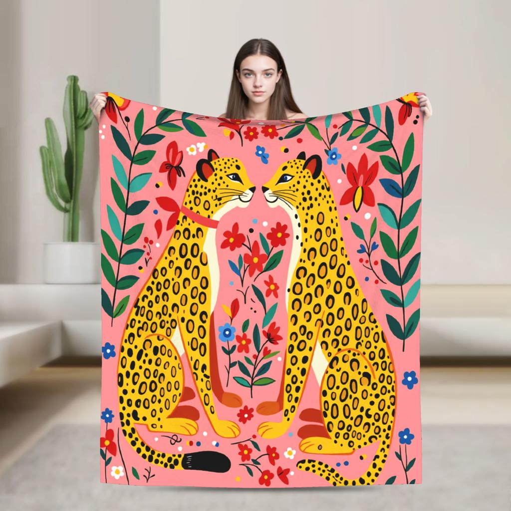 Colorful Floral and Animal Plush Blanket Kids Adult Flannel Throw Blanket Decor Soft Custom Quality Bedspread Birthday Gift