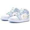 Jordan Air Jordan 1 Mid top Vintage Basketball Shoes Women's Blue FQ9117-400(team172-A)