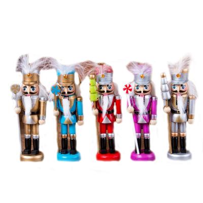5pcs Christmas Nutcrackers Soldier Wood Pendants Tree Decoration and Party Decoration Festival New Year Birthday