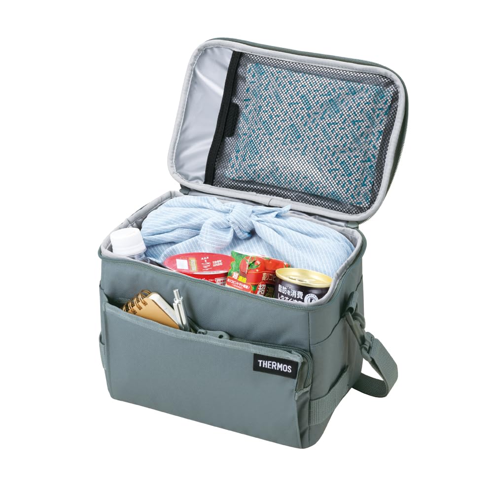 Thermos Soft Foldable and GY Cooler, 5L, Gray, 5-Layer Insulated, Compact, Water-Repellent Fabric, Box-Shaped, RFD-0051