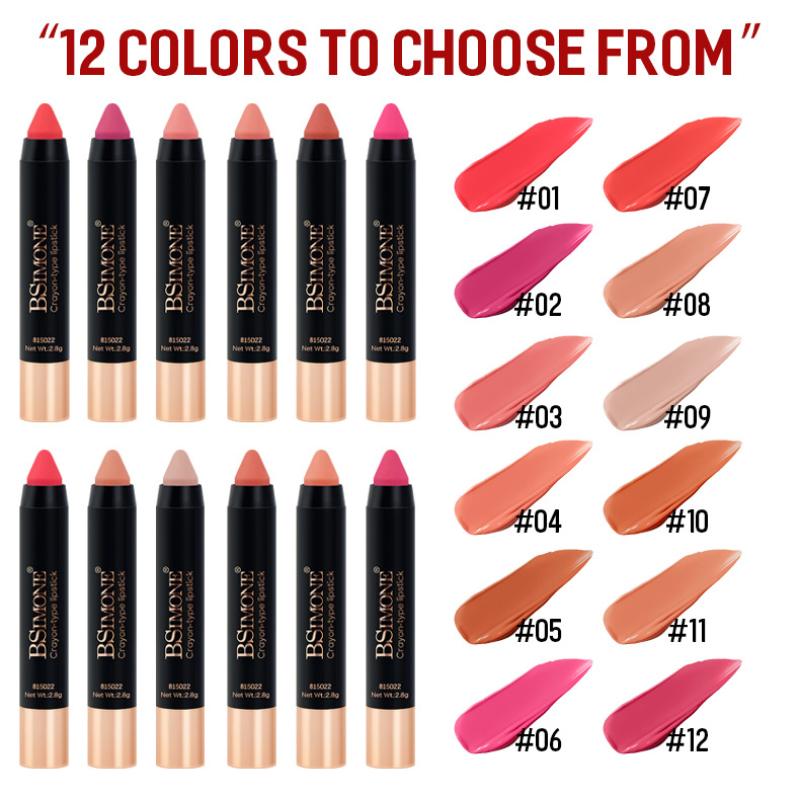 Bsimone Matte Lipstick Multicolor Non Fading Long-Lasting Velvet Lipstick Waterproof Non Stick Cup Lip Gloss Makeup