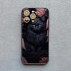 Art Painting Rose Cat Phone Case For iphone 15 14 Plus Pro Max 13 12 Mini 11 Pro MAX XS X XR 8 7 SE 2020 Shockproof Shell Cover