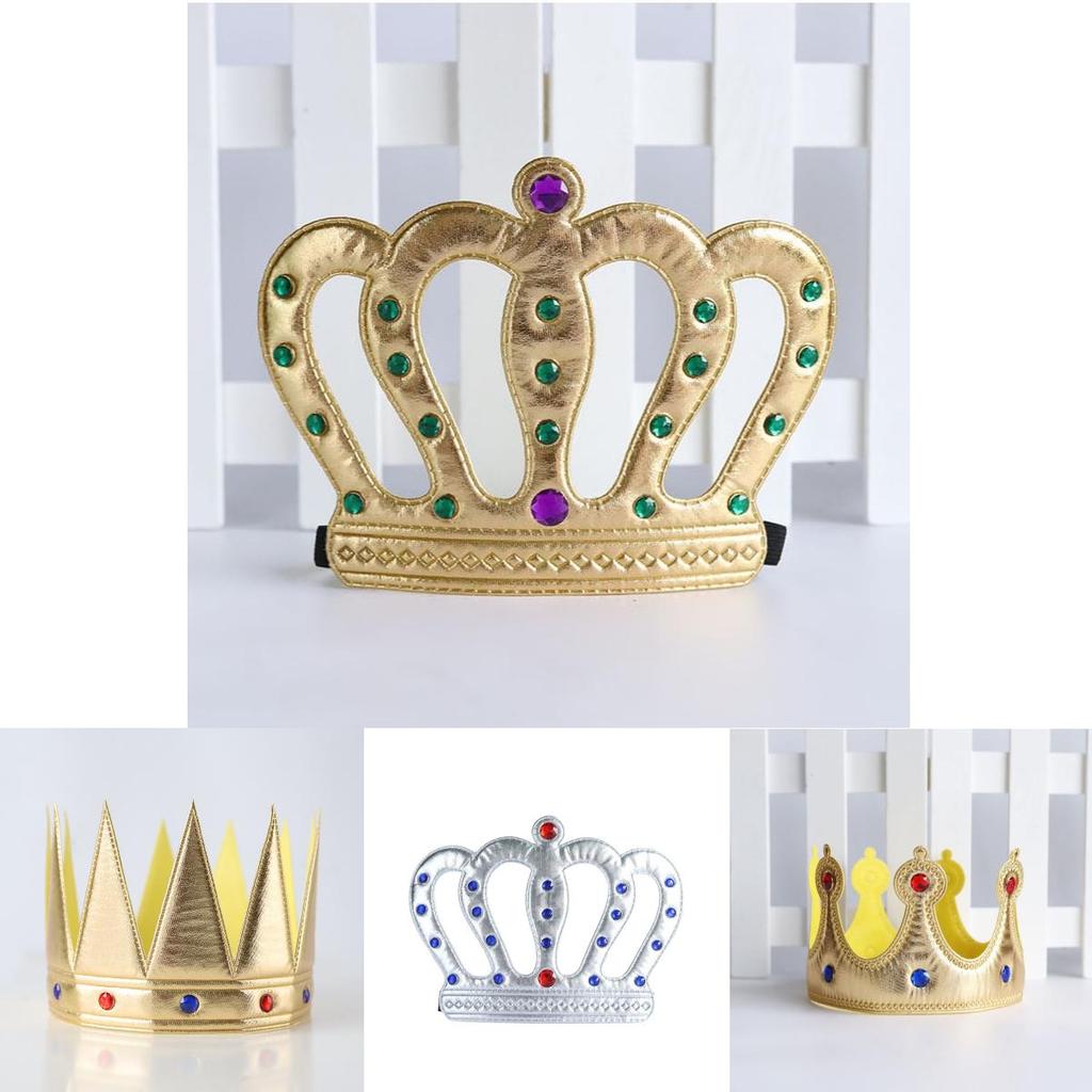 Stylowa złota korona dla dzieci idealna na Halloween i przyjęcia urodzinowe