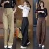 Trendy 2026 Wide-Leg Cargo Pants - High-Waisted, Loose, Slimming, Casual for Spring & Autumn