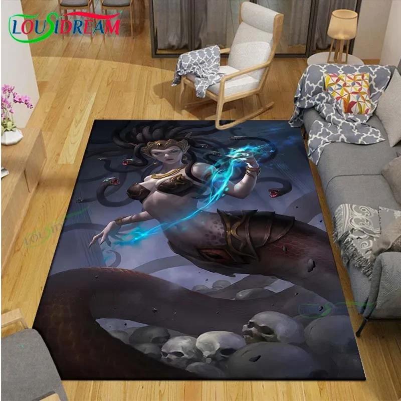 3D Fashion Myth Godman Mythical Beast Printed Carpet Living Room Anti-Skid Area Rug Kids Bedroom Mats Yoga Mat Carpet Decor Gift