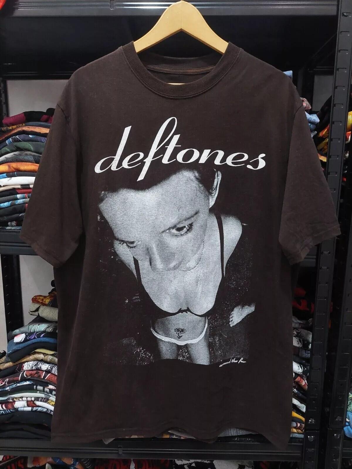 Deftones Around The Fur 90s Band Basic Black Short Sleeve Unisex Tshirt Reprint S