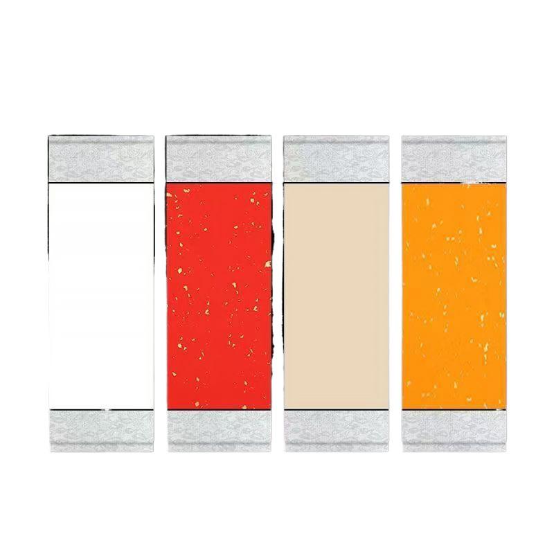 Seidenmontierte Drei-Öffnungs-Xuan-Papierrolle für Chinesische Malerei & Kalligraphie