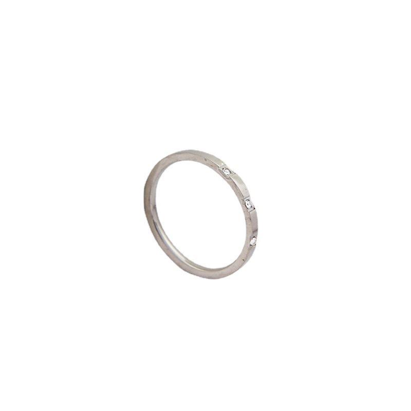 Women's Retro Diamond-Set Ring: Japanese & Korean Simple Personality Style