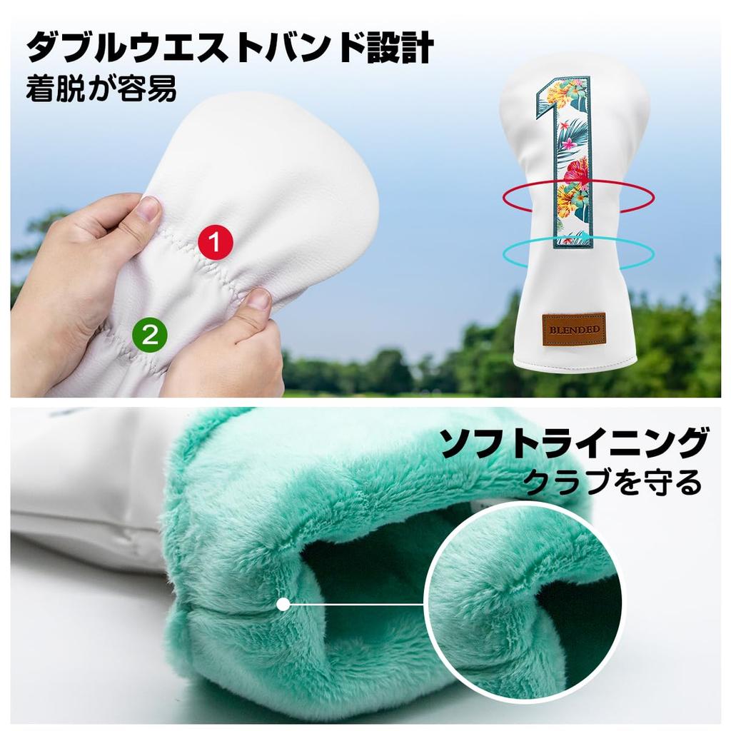 Pokrowiec na główkę kija golfowego Pokrowiec na główkę kija golfowego wykonany z najwyższej jakości skóry Pokrowiec z drewna Pokrowiec na główkę Driver Fairway Wood Utility Hybrid z etykietą z numerem Pokrowiec na putter