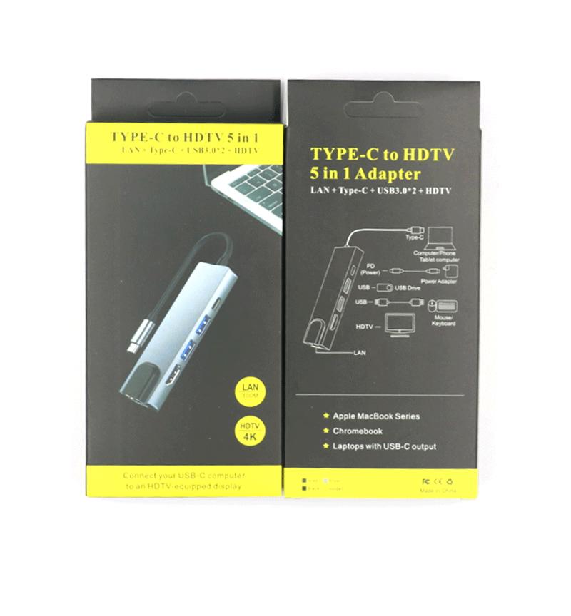 8-in-1 Docking Station: Compatible with Apple Laptops, USB Hub, Network Port, Card Reader, and Type-C Expansion.