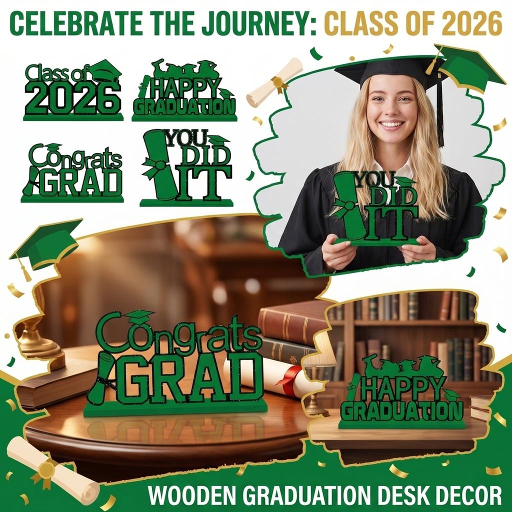 Graduation Wooden Desktop Decoration