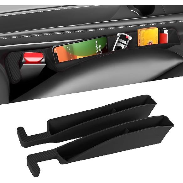 2PCS Car Seat Gap Filler Organizer, Car Seat Organizer, Multifunctional Seat Gap Storage Box For Phone Key, Fill The Gap & Stop Things From Dropping,