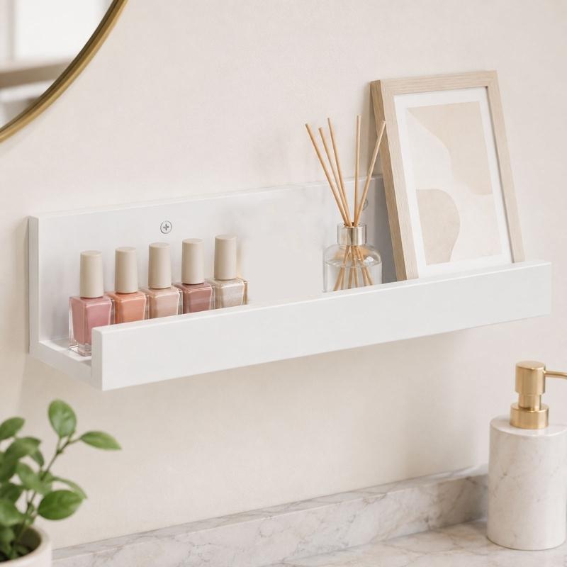 Record Collection Wall Display, 6pcs Separate Shelves with Ready Mounting Holes, Open-Front Access, and Installation Hardware