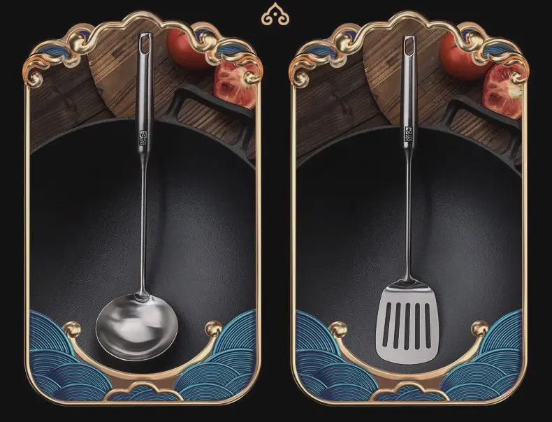 Guofeng 304 Stal Nierdzewna Długi Uchwyt Szpatułka do Gotowania