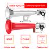 Car   Horn, Loud 180DB Watertight   12V 24V Automobile Horn Aluminium Alloy Automobile Replacement Accessory with Easy Installation, for Tru