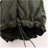 Lace-up Elastic Waist Rhombic Crimped Cotton Pants Women's Autumn and Winter Literature and Art Large Size Loose Windproof Warm Wide-leg Pants