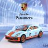 Giocattolo modello auto pressofuso in scala 1/24 Panamera, veicolo giocattolo da tirare indietro con suono e luce per bambini, ragazzi, ragazze, collezione regalo