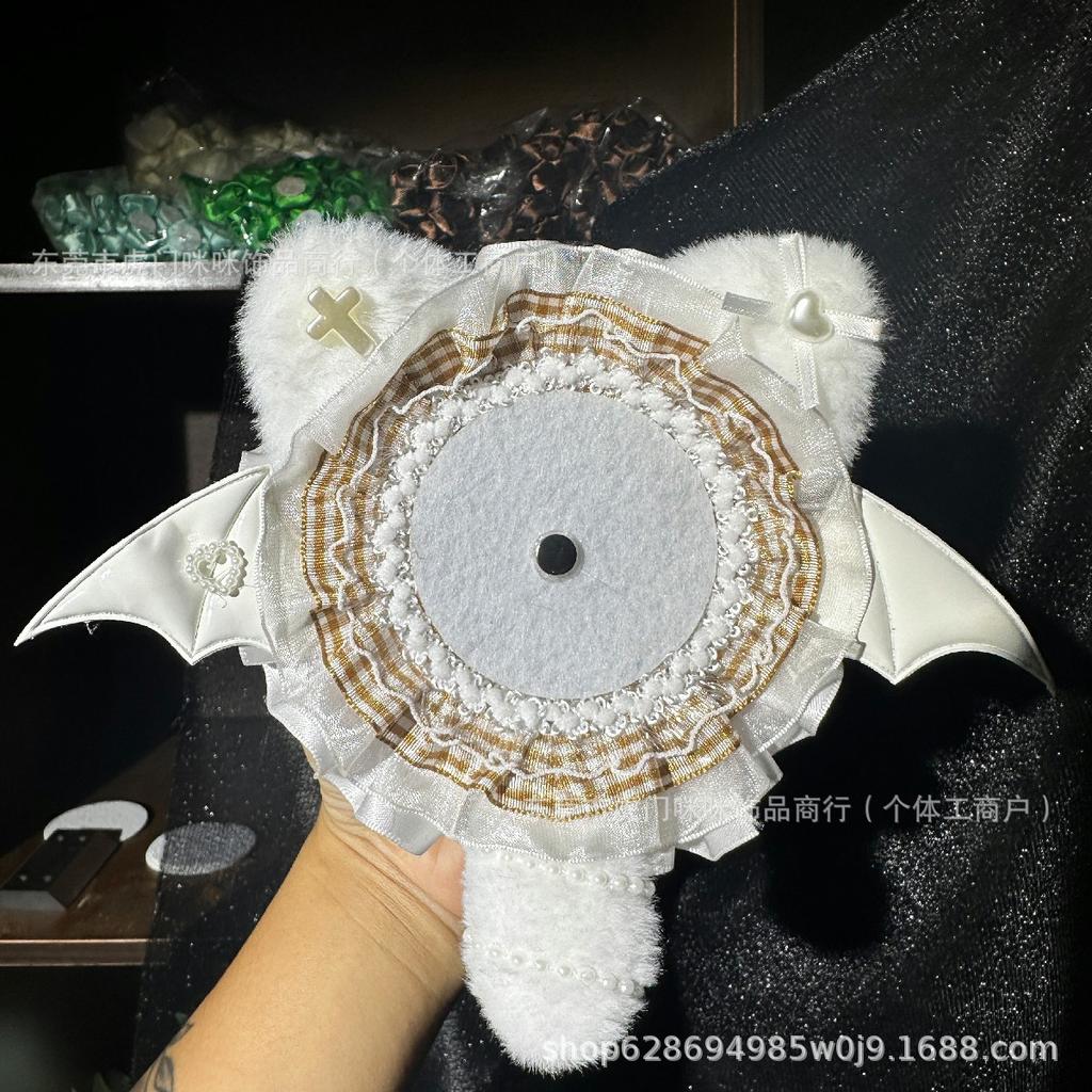 ins lace bar long tail cute Gu Mei original pain bag handmade brooch badge holder decoration