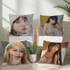 Singer CChaewon beauty  Pillow Covers Cartoon Sofa Decorative Home Doublesided Printing Short Plush Cute Cushion Cover