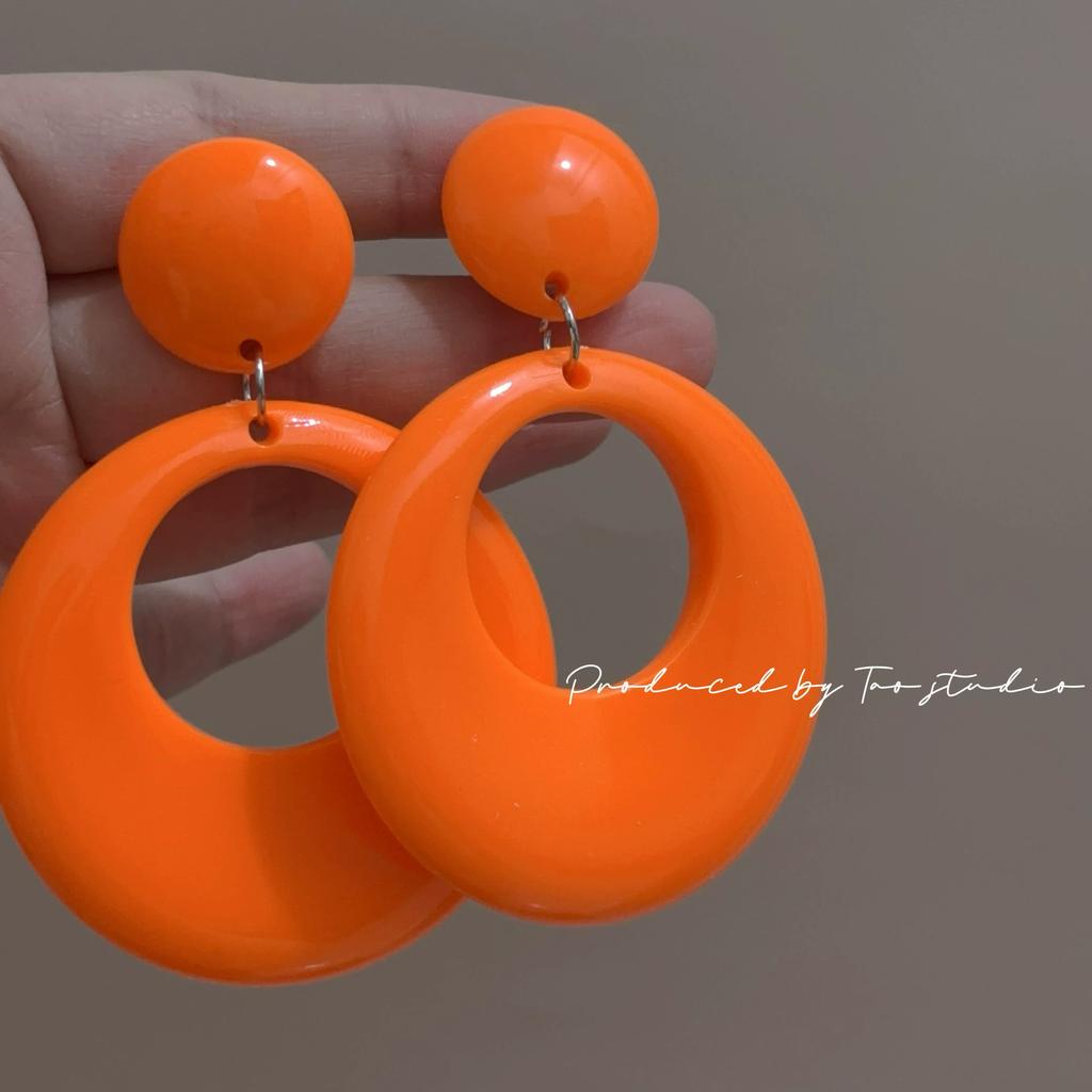 80S Retro Hong Kong Style Girls' Earrings, Ear Clips, Non-Pierced, Performance, European and American Exaggerated, Painless Fake Earrings, Accessories