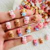 22 Pieces Of Cartoon Resin Animal Cat Nail Art Rhinestone 3D Decoration Diy Production, Suitable For Nail Art And Jewelry A151
