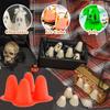 4-Grid Ghost Chocolate Ice Mold Ghost Chocolate Candy Mold Halloween Ghost Silicone Casting Mold Reusable Making Ice Mould