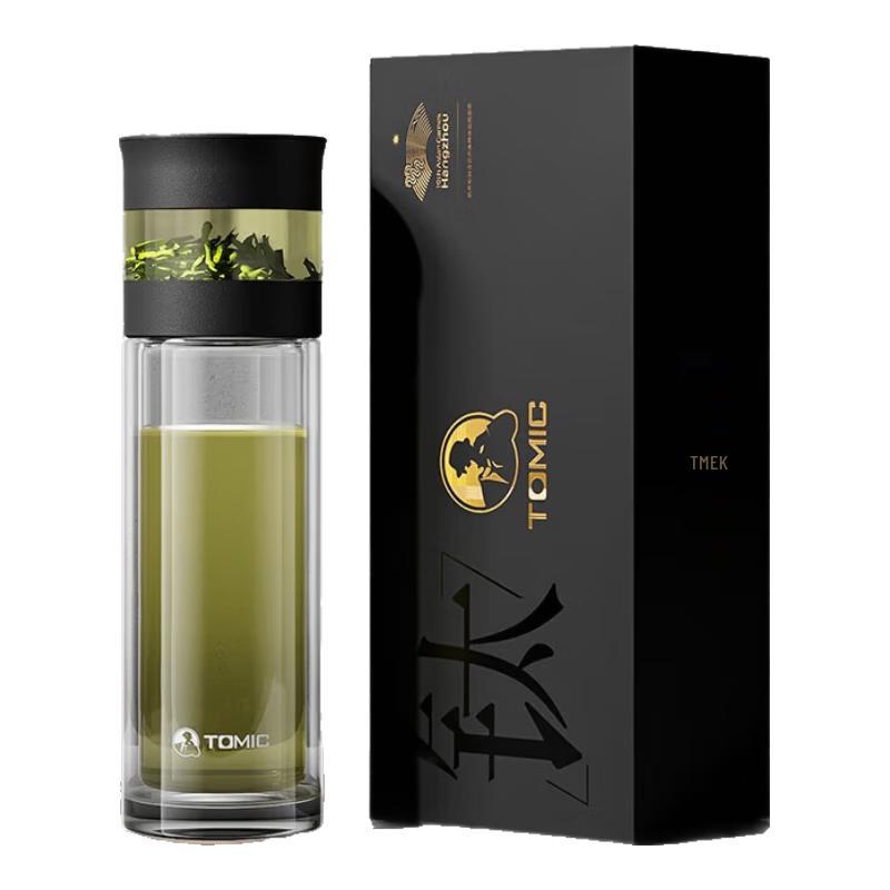 TOMIC Double-Layer Glass Tea Infuser Health Cup