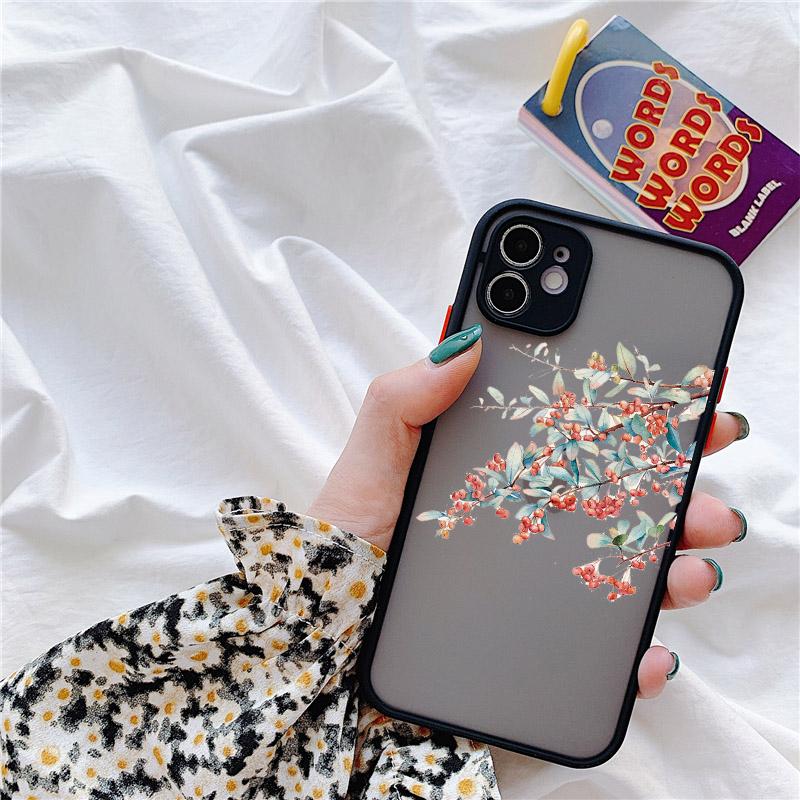 

Ink flower Painting phone case For iPhone 7 8 Plus SE2 16 11 12 13 14 15 Pro Max Mini Phone Case Cover For iPhone X Xs XR Shells iphone 11Pro
