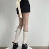 Hollow Lace Flocking Bow Fishnet Sock Cute French Retro Vintage Socks New Cool Women Socks