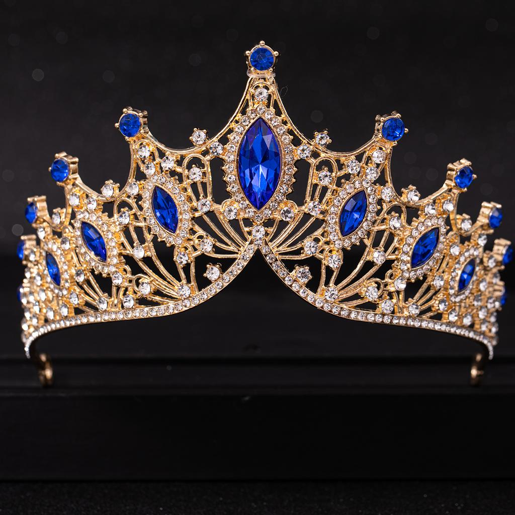 Baroque Crystal Tiaras and Crown Rhinestone Prom Diadem Headband for Women Bridal Wedding Hair Accessories Jewelry Crown Tiara