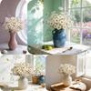 Artificial Daisy Flowers, White Silk Gerbera Daisies, Fake Wildflowers with Bendable Stems for Wedding Home Indoor Outdoor Decor