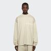 Fear of God Essentials Essentials Long Sleeve Tee with Front Logo Ribbed Crew Neck - SS23 Collection Men Tops Seal-Grey FOG-SS23-075